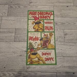 Vintage Hallmark Christmas Card Wife No Envelope